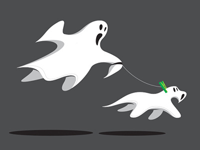 Ghost Dog dog ghost glenn jones glennz illustration illustrator tshirt vector