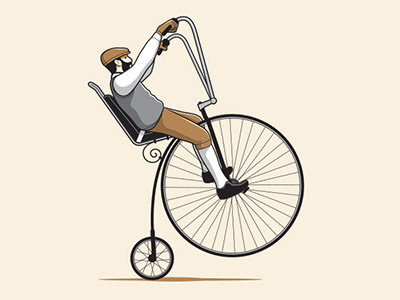 Easy Rider glenn jones glennz illustration illustrator penny farthing vector