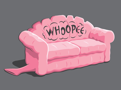 Funny Furniture couch cushion glennz illustration illustrator sofa vector whoopee