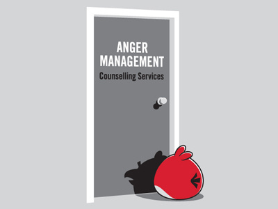 Counselling anger angry bird counselling glennz illustration illustrator management vector