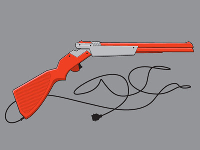 Shotgun duck hunt gaming glennz illustration illustrator nes shotgun vector zapper