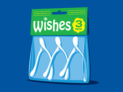 3 Wishes glenn jones glennz illustration illustrator tshirt vector wishbone wishes