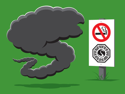 Safe Zone glennz illustration illustrator lost no smoking smoke monster tee vector