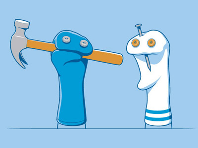 Bad Sock Puppet glennz hammer illustration illustrator sock puppet tee vector