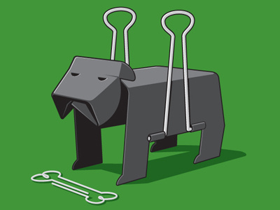 Bulldog bulldog clip glennz illustration illustrator tee vector