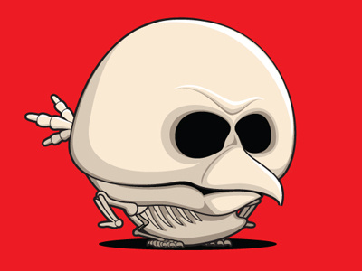 Iratus Avis angry bird glennz illustration skeleton vector