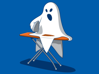 Scorched ghost glennz illstrator illustration ironing scorched tee vector