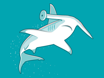 Nail head glennz hammerhead illustration illustrator shark tshirt vector