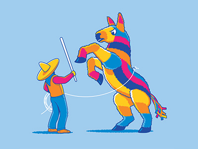 Wild Pinata glenn jones glennz illustration illustrator piñata tshirt vector
