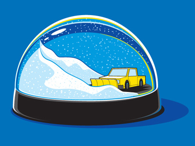 Forever Ploughing concept glennz illustration illustrator snow dome snow plough tee tshirt vector