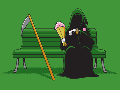 Blind Date art death glennz grim reaper illustration illustrator tee tshirt vector