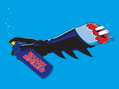Defective art batman glennz illustration illustrator repellent shark tee tshirt vector