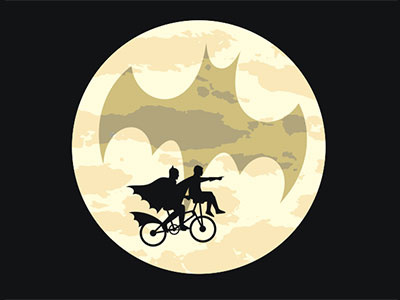 Bat Bike bat signal batman glenn jones glennz illustration illustrator robin tshirt vector