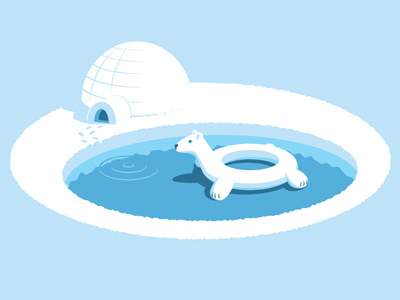 Polar Pool design glennz illustration illustrator polar tee tshirt vector