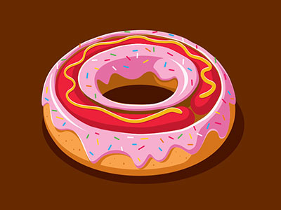 Donut Dog donut glenn jones glennz hot dog illustration illustrator tshirt vector