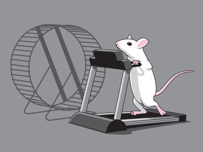 Upgrade glennz illustration illustrator mouse shirt tee treadmill vector wheel
