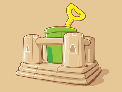 Bouncy Sand Castle bouncy glennz illustration illustrator sand castle sirt tee vector