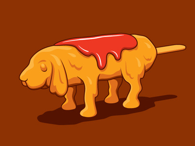 Corn Dog art corn dog design glennz hot dog illustration illustrator shirt tee vector