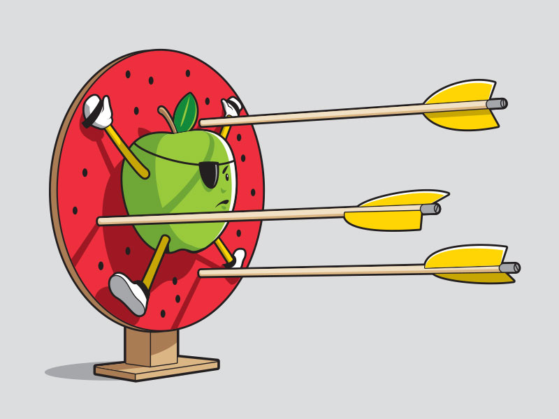 Daredevil t-shirt arrow apple illustration illustrator vector glenn jones glennz