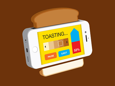 Smarter Phone glenn jones glennz illustration illustrator phone t shirt toaster vector