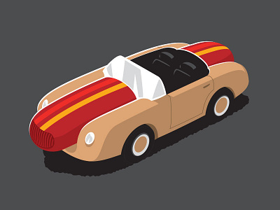 Racing Stripes glenn jones glennz hotdog illustration illustrator racing car t shirt vector