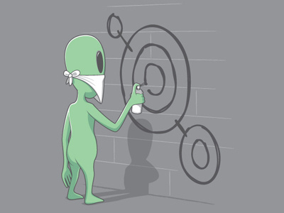Alien Graffiti alien crop circles glennz graffiti illustration illustrator shirt tee vector