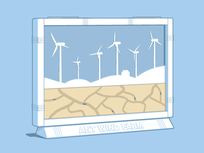 Ant Wind Farm ant farm glennz illustration illustrator shirt tee vector wind farm