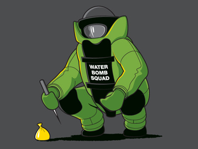 Water Bomb Squad bomb squad glennz illustration illustrator shirt tee vector water bomb
