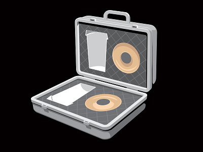 Everyday Professional briefcase coffee donut glenn jones glennz illustration illustrator t shirt