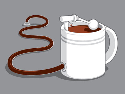 Bottomless Cup coffee design glenn glenn jones illustration illustrator shirt tee vector