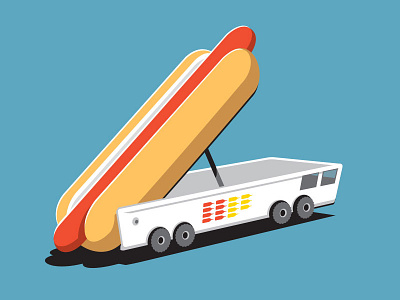 Long Range Hot Dog glenn glenn jones hotdog illustration illustrator t shirt