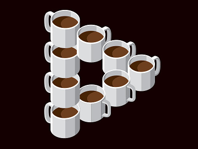 Endless Coffee coffee glenn glenn jones illusion illustration illustrator tshirt vector