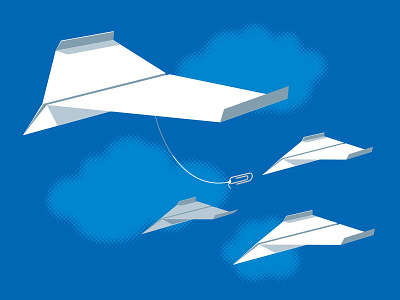Mid Air Refuel glenn glenn jones illustration illustrator paperplane tshirt vector
