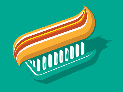Hot Dog Fresh glenn hotdog illustration illustrator toothbrush toothpaste tshirt vector