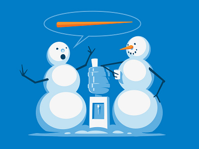 Water Cooler Stories glenn glenn jones illustration illustrator snowman tshirt vector water cooler