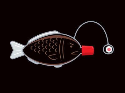 Sushi Angler angler fish fish glenn jones glennz illustration illustrator sushi vector