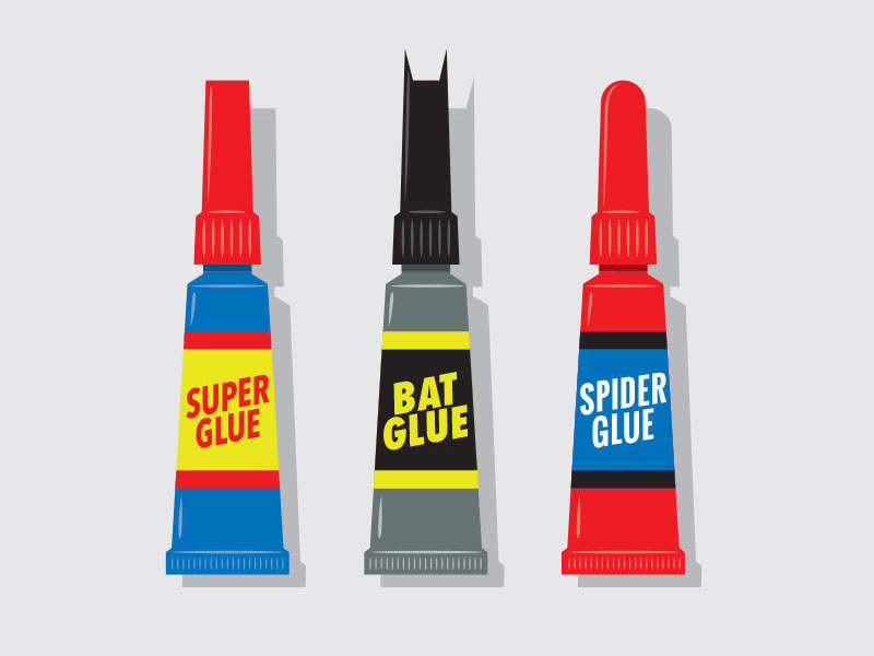 Standard Adhesives illustration illustrator vector super glue glenn jones glennz