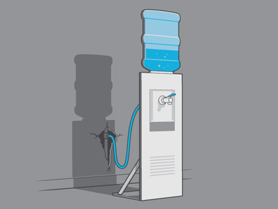 Office Props glennz glenn jones watercooler office tee shirt illustrator illustration vector