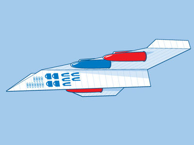Office Bomber bomber dart fighter glenn jones glennz illustration illustrator office paper plane vector