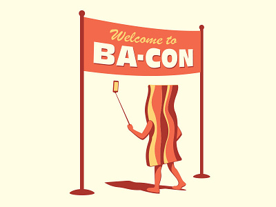 Bacon Convention bacon convention glenn glenn jones illustration illustrator vector