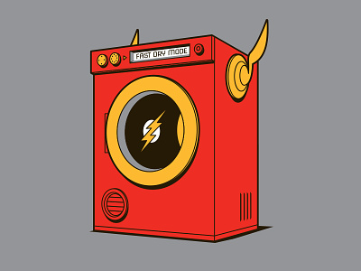 Quick Dry dryer flash glenn glenn jones illustrator t-shirt vector