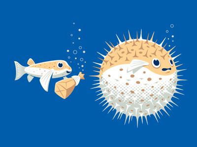 Blowfish Prank Tshirt blowfish glenn jones glennz illustration illustrator prank tee tshirt vectot