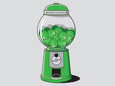 Brussels Sprouts Machine glenn jones glennz illustration illustrator shirt vector veges