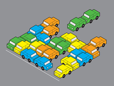 Pile Up glenn jones glennz illustration illustrator tetris traffic vector