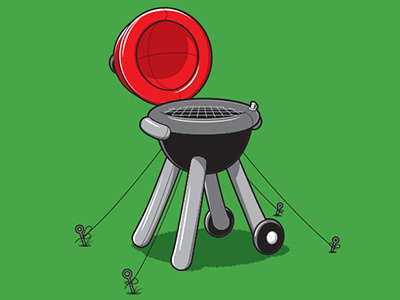 Inflatable BBQ bbq glenn jones glennz illustration illustrator vector