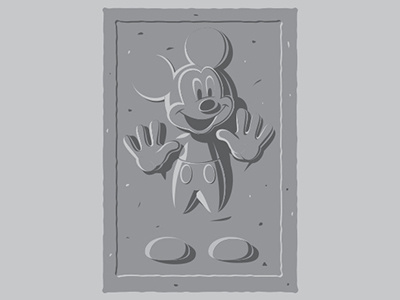 Frozen in Carbonite disney glenn jones glennz illustration illustrator mickey star wars vector