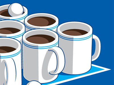 Coffee Pong coffee glennz illustration illustrator pong vector
