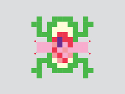 Frogger Dissection frogger gaming glenn jones glennz illustration illustrator pixel tshirt vector