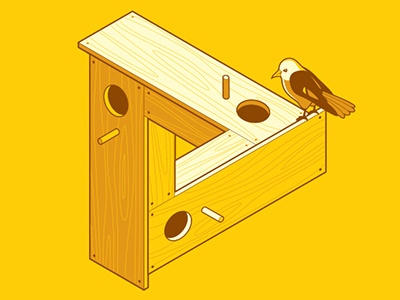 Simple Construction birdhouse glenn jones glennz illustration illustrator tshirt vector