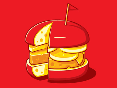 Cheeseburger burger cheese glennz illustrator swiss vector